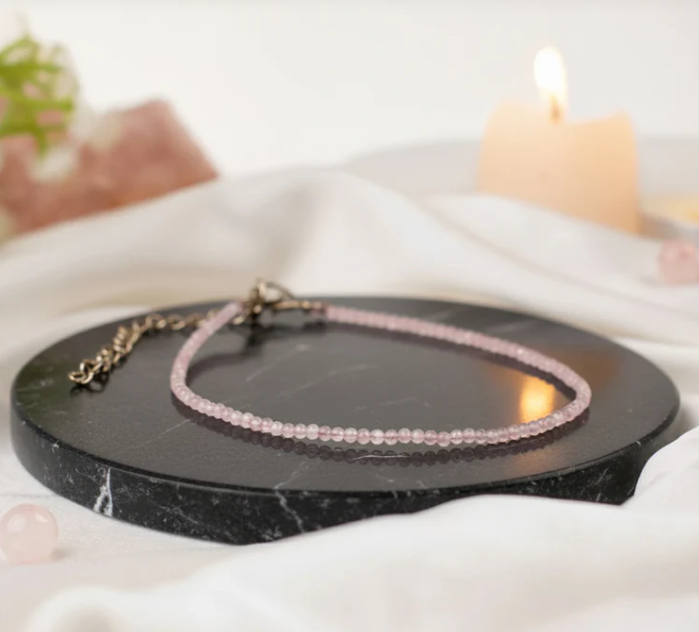 Rose Quartz Anklet