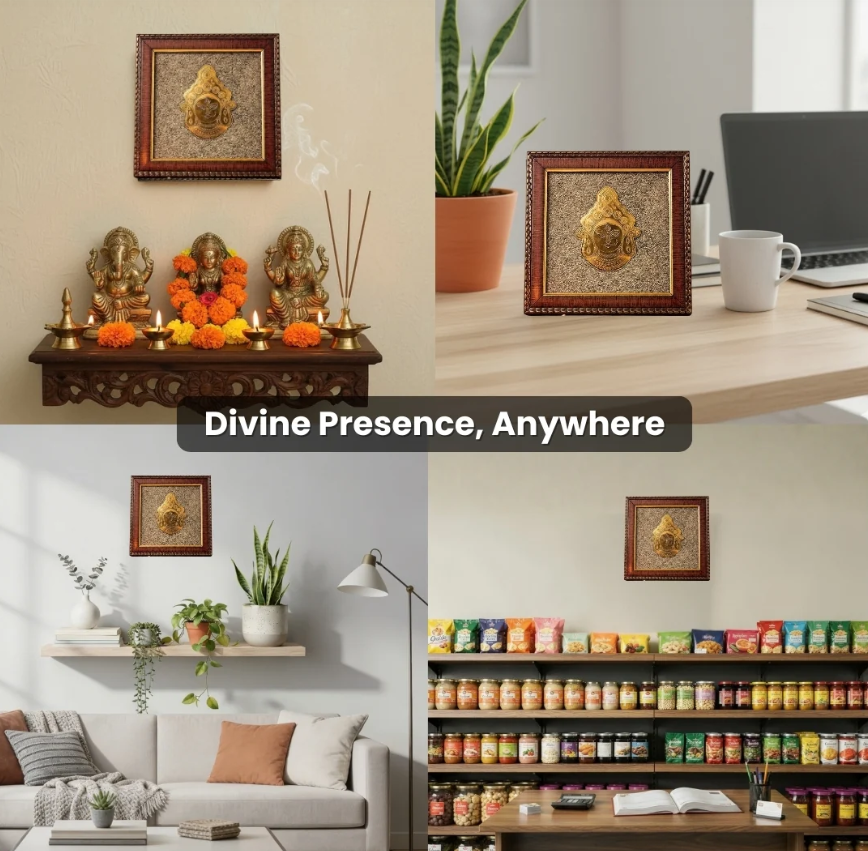Maa Durga Pyrite Frame