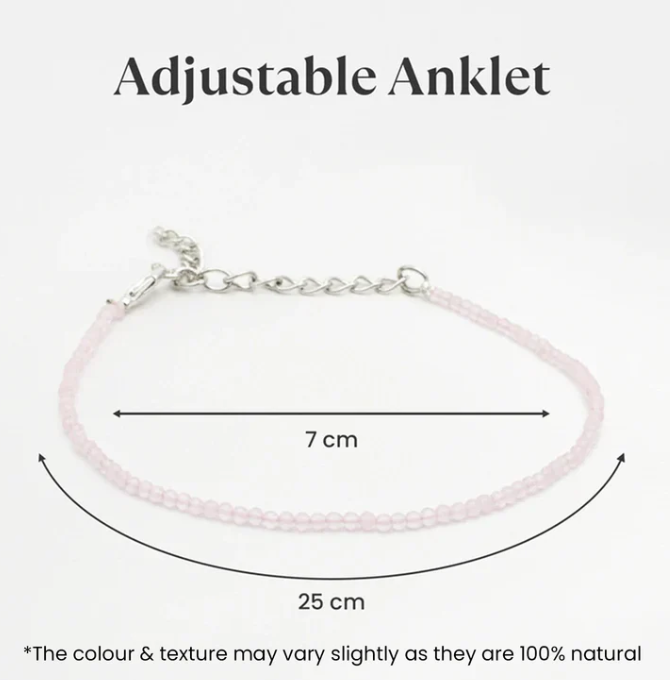 Rose Quartz Anklet