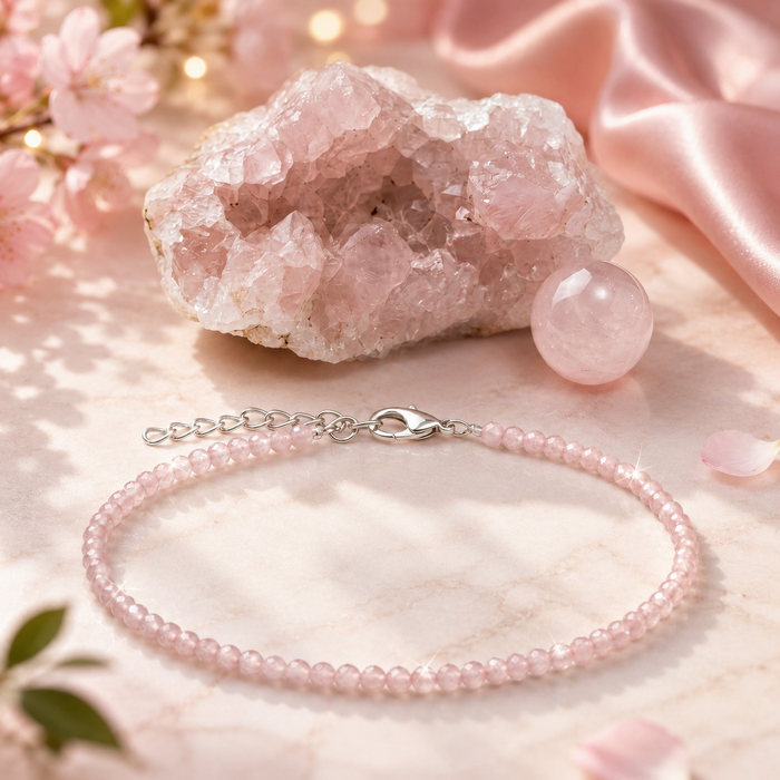 Rose Quartz Anklet