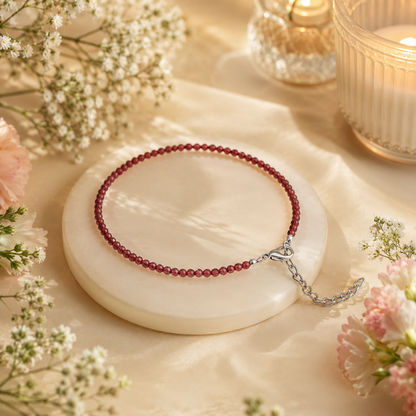 Red Garnet Anklet