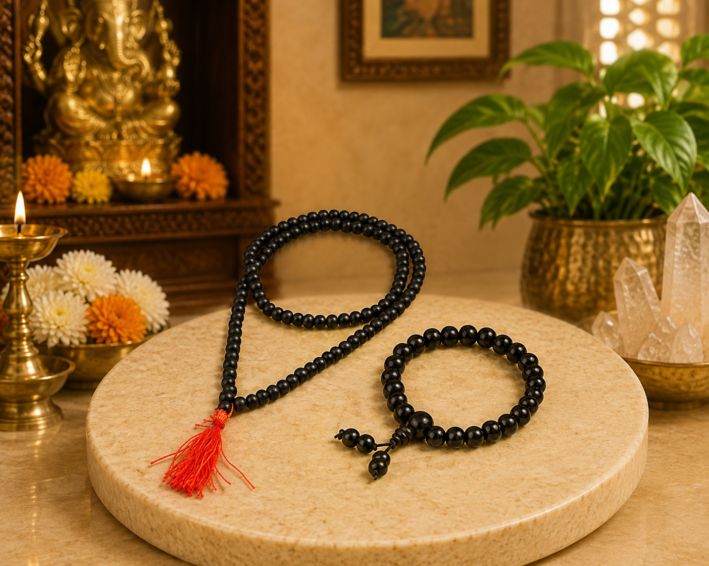 Karungali Malai and Bracelet Combo