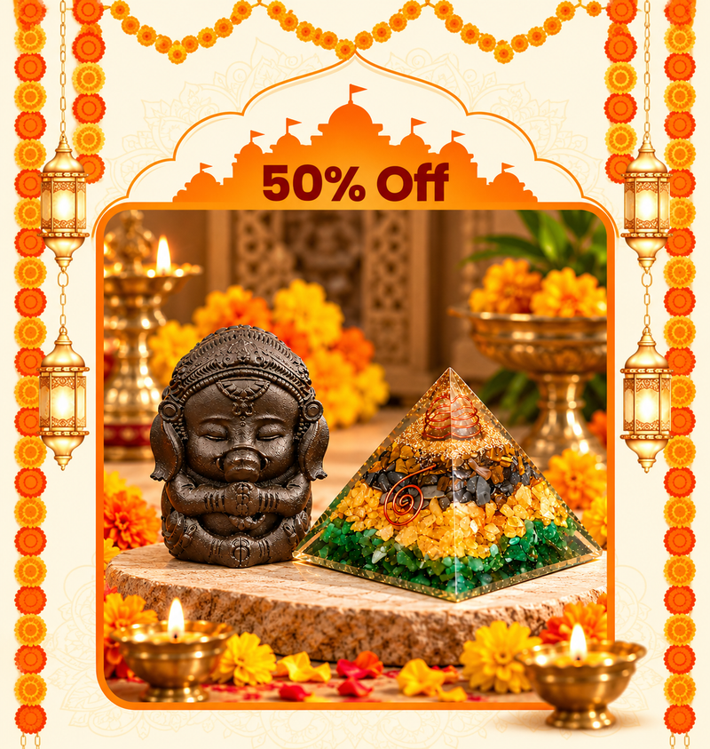 Money Magnet Pyramid & Pyrite Baby Ganesha Combo