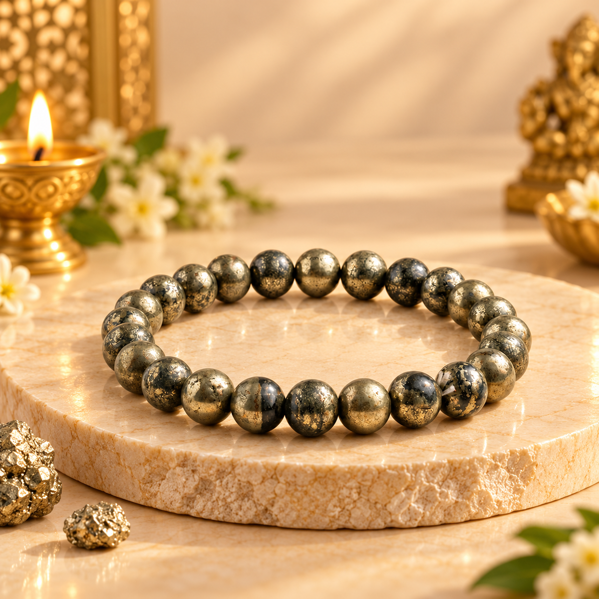 Raw Pyrite Bracelet