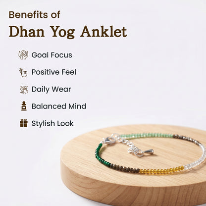 Dhan Yog Anklet with FREE Pyrite stone