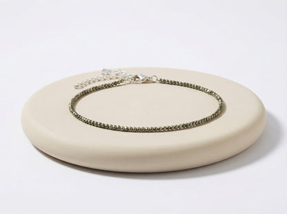 Mahalakshmi Raw Pyrite Anklet with FREE Pyrite stone