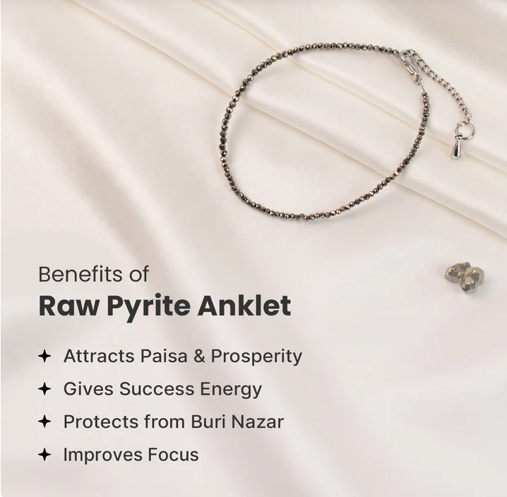 Pyrite Ganesha, Pyrite Anklet & Dhan Vriddhi Bracelet, 7 Horses Frame