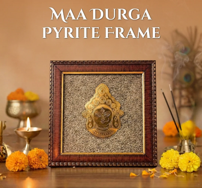 Maa Durga Pyrite Frame With FREE Pyrite Anklet