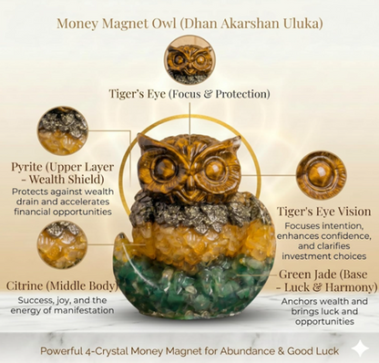 Money Magnet Owl (Symbol of Goddess Lakshmi)
