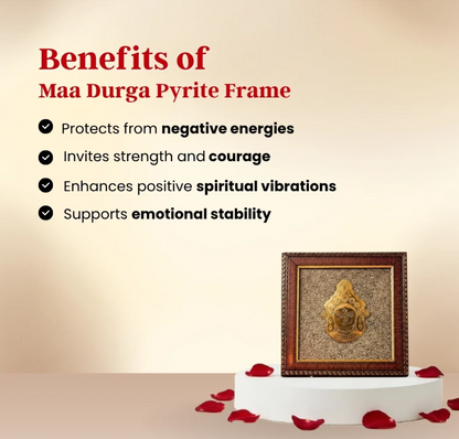 Maa Durga Pyrite Frame