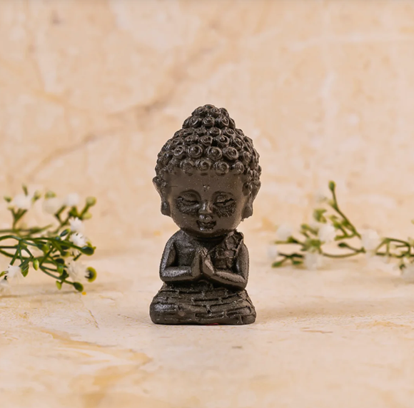 Pyrite Dust Buddha – Symbol of Peace, Prosperity & Positive Energy