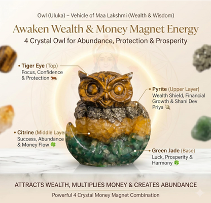 Money Magnet Owl (Symbol of Goddess Lakshmi)