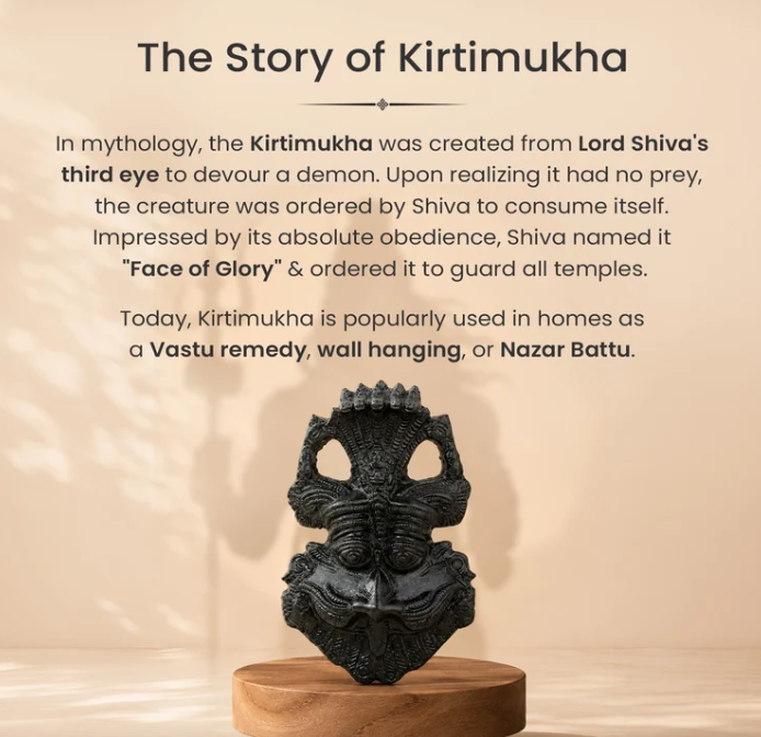 Kirtimukha Black Tourmaline Protection Kavach