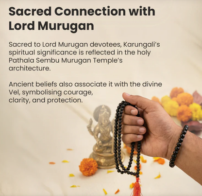 Karungali Malai and Bracelet Combo – Traditional Protection, Positivity & Spiritual Strength